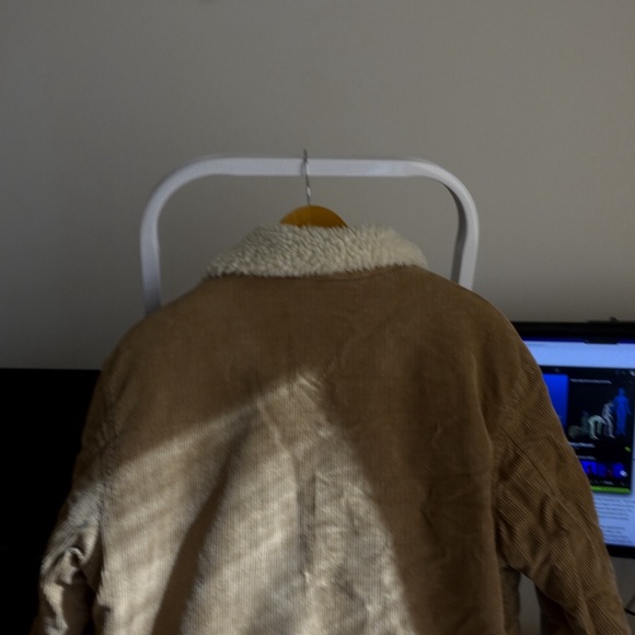 Cozy corduroy trucker-style jacket with plush sherpa lining. - Picture 6 of 6